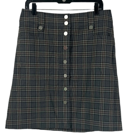 Worth New York Smock Plaid Dark Academia Skirt Womens SZ 8 Career Preppy - Picture 1 of 10